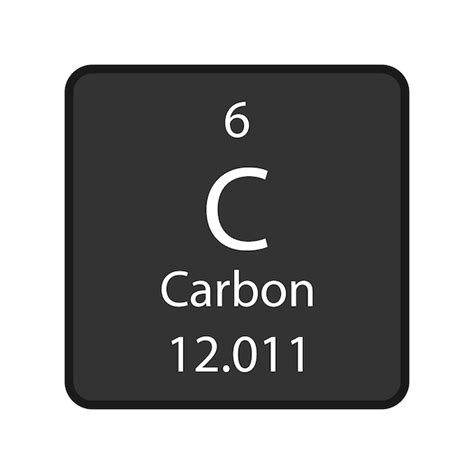 Premium Vector | Carbon symbol Chemical element of the periodic table ...