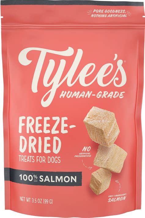 TYLEE'S Salmon Human-Grade Freeze-Dried Dog Treats, 3.5-oz bag - Chewy.com