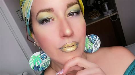 Hand painted leaf pattern earrings 💛💚💙 #art #jevelry #earrings #style #diycrafts #diy - YouTube
