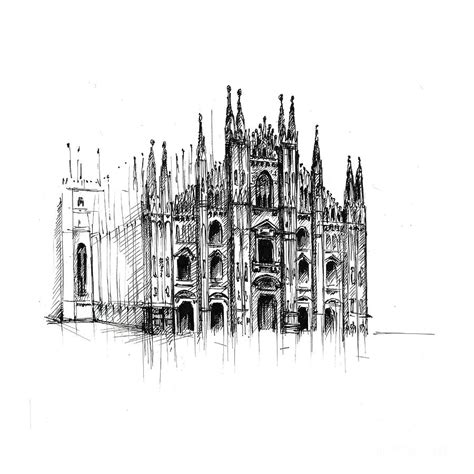 Duomo di Milano Milan Cathedral Painting by Isla Dominic | Fine Art America