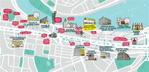 Boston University Campus Map on Behance