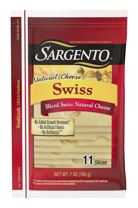 Sargento® Sliced Swiss Natural Cheese, 11 slices - Walmart.com - Walmart.com