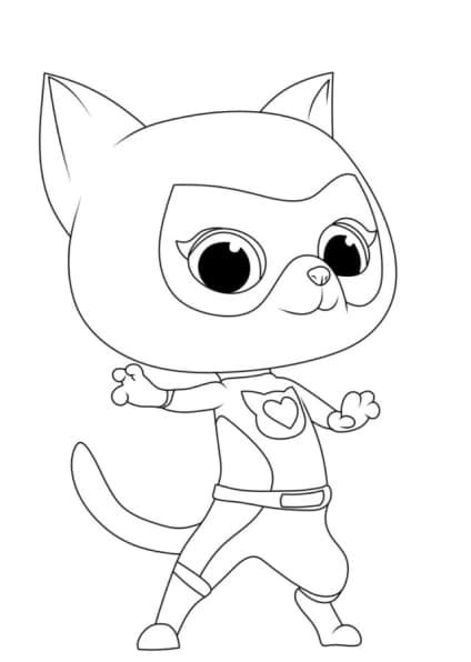 SuperKitties Free Coloring Page - Coloring Home