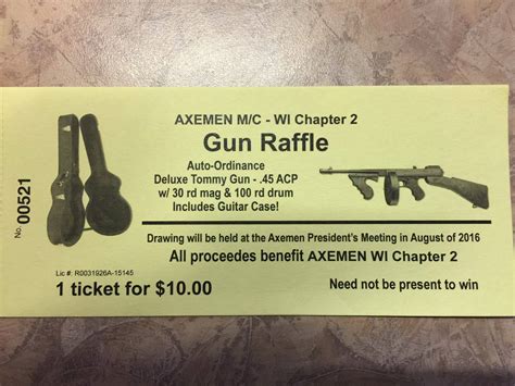 Gun Raffle Ticket Templates