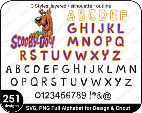 Scooby Doo Font SVG Scooby Doo font Scooby Doo letters | Etsy