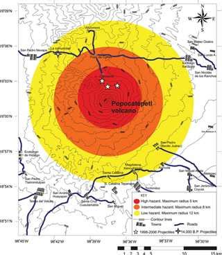 This map of Popocatépetl's summit, flanks, and local infrastructure... | Download Scientific Diagram