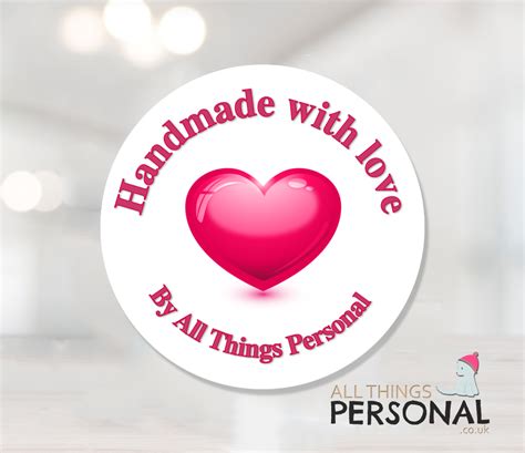 Handmade With Love Stickers - All Things Personal