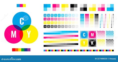 CMYK Press Color Chart Cartoon Vector | CartoonDealer.com #115042899