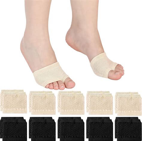 Amazon.com: Cozypower 20 Pairs Women's Open Toe Half Socks Cotton Slide Sandal Liner Socks ...