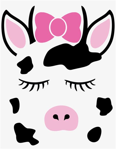 Cute Animal Face Vinyl Decals - Cow Face Svg File Transparent PNG - 830x1024 - Free Download on ...