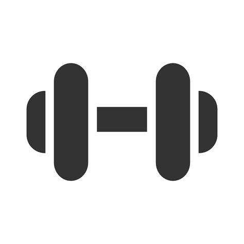 Black and white icon dumbbell 14031782 Vector Art at Vecteezy