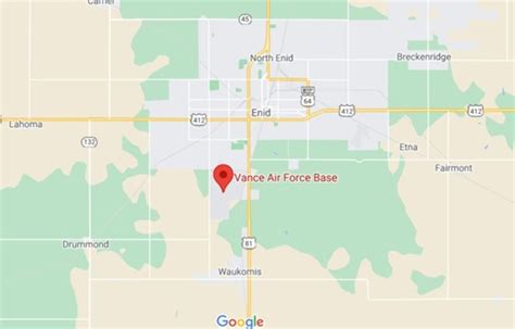 Where is Vance AFB, Oklahoma? see area map & more