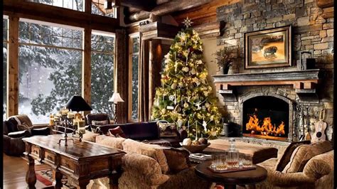 2H 🎄Christmas Cabin Log+🔥Fireplace Crackling| Snowing Outside|Relaxing Crackling Fire - YouTube