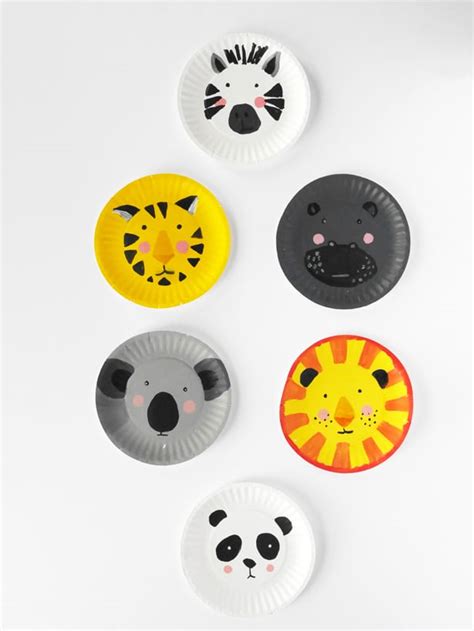 DIY ANIMAL PAPER PLATE FACES