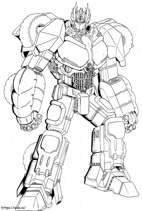 Optimus Prime Robot coloring page