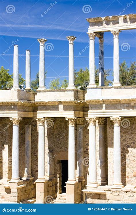 Roman Theatre, Merida stock image. Image of merida, culture - 12646447