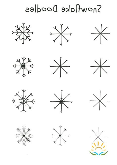 easy snowflake drawing step by step - Danika Creel