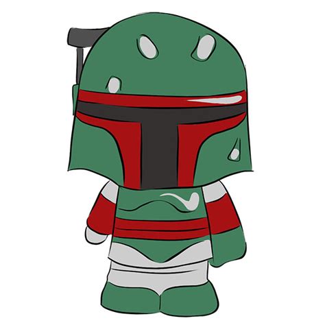 How to Draw Boba Fett - Easy Drawing Tutorial For Kids