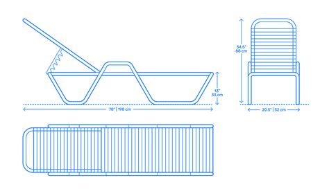 Outdoor Chaise Lounge Chair Dimensions & Drawings | Dimensions.Guide