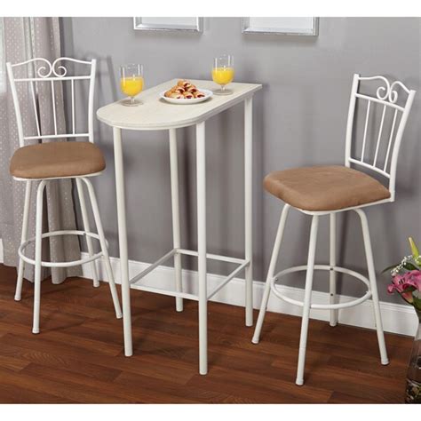 Simple Living 3-piece White Ortega Pub Set