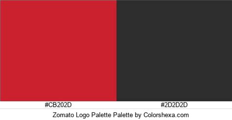 Zomato Logo Palette Palette #CB202D #2D2D2D Hex