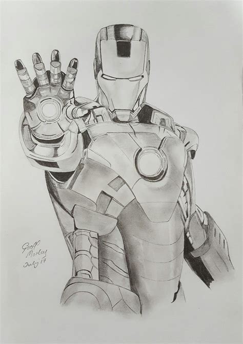 My pencil drawing of Iron Man. A3 size #IronMan #Marvel #fanart #pencil ...