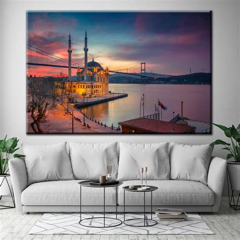 Istanbul Wall art canvas Istanbul Art Ortakoy Mosque Sunset | Etsy in 2021 | Canvas wall art ...