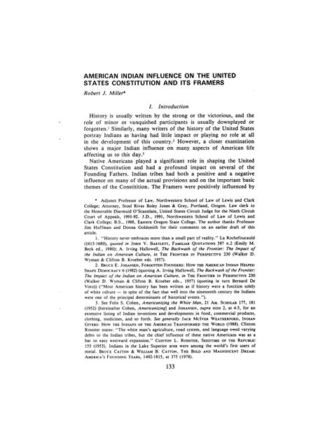 (PDF) American Indian Influence on the United States Constitution and ...