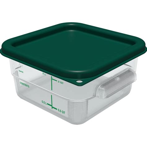 1197008 - Squares Food Storage Container Lid 2 - 4 qt - Forest Green | Carlisle FoodService Products