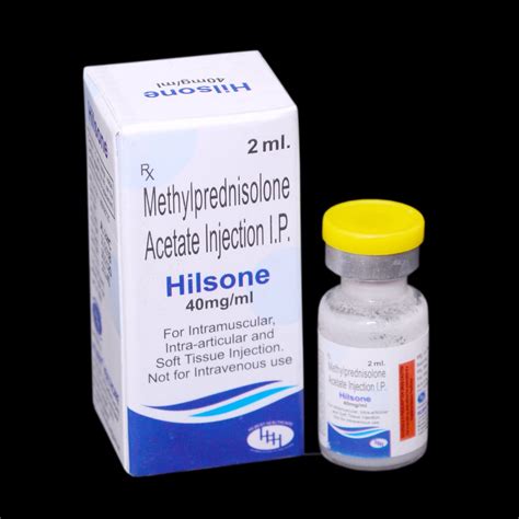 Hilsone Methylprednisolone Acetate Injection, 40 mg, Rs 120/vial | ID: 19111294748