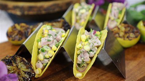 Tuna ceviche tacos