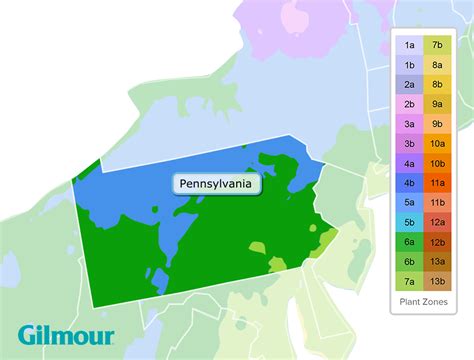 Pennsylvania Planting Zones - Growing Zone Map | Gilmour