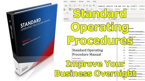 Standard Operating Procedure Templates (MS Word/Excel) –, 41% OFF