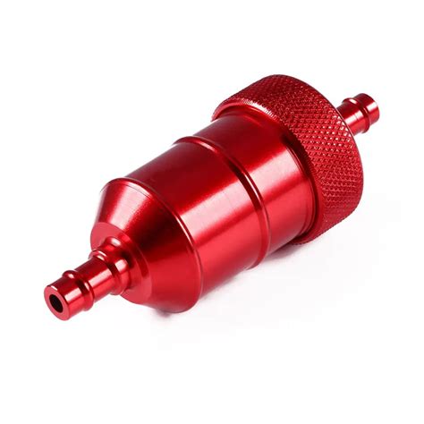 Red Color Universal 6MM 1/4" Petrol Gas Fuel Filter Cleaner For Motorcycle Pit Dirt Bike ATV-in ...