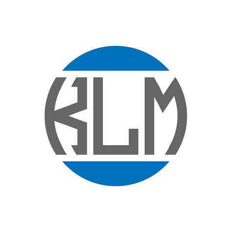 KLM letter logo design on white background. KLM creative initials circle logo concept. KLM ...