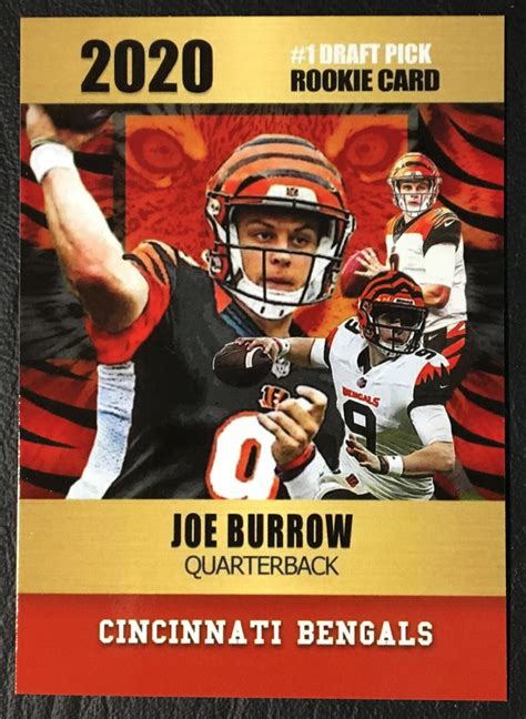 2020 Rookie Phenoms Joe Burrow Rookie Custom Card Mint | Etsy