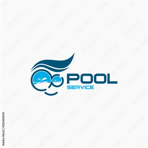 pool company logo design vector ideas for download Stock Vector | Adobe ...