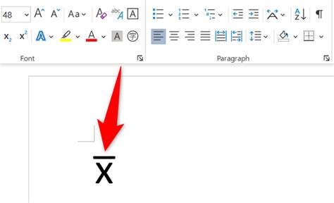 How to Type the X-Bar Symbol in Word