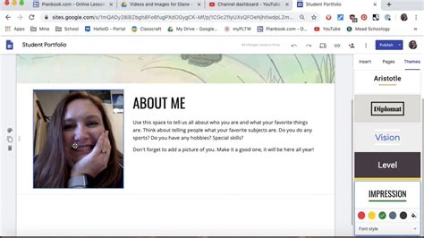 Setting Up a Portfolio in Google Sites - YouTube