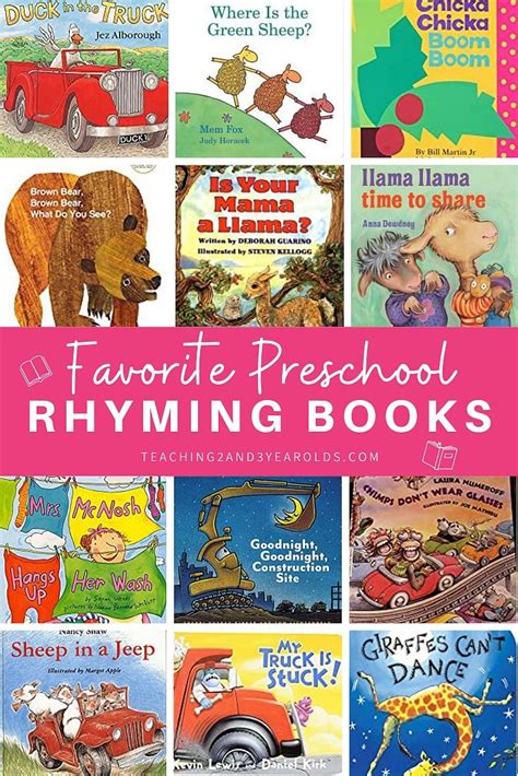 12 Favorite Rhyming Books for Preschoolers | Rhyming books, Preschool books, Toddler books