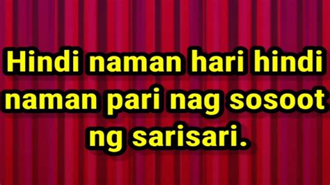 Bugtong bugtong/Hindi Namn Hari Hindi Naman Pari Nag susuot Ng sarisari - YouTube