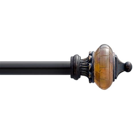 Style Selections 28-in To 48-in Aged-bronze Steel Single Curtain Rod at Lowes.com