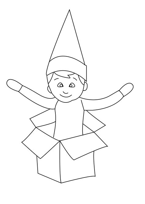 Free Printable Elf on The Shelf Coloring Pages - Tulamama