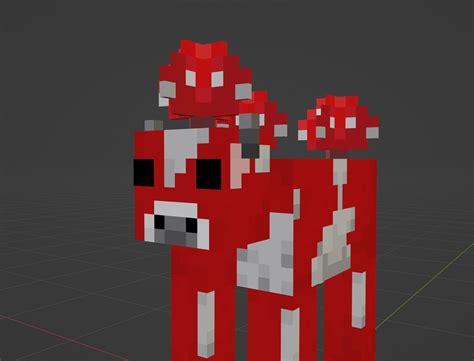 3D model Minecraft Mushroom Cow VR / AR / low-poly | CGTrader