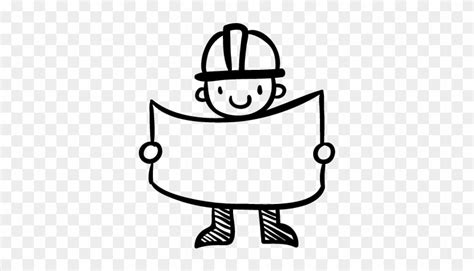 Constructor Hand Drawn Worker Vector - People Working Drawing Easy - Free Transparent PNG ...