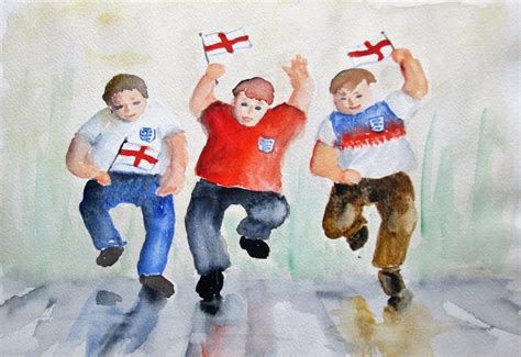 Football Fans celebrating - Folksy