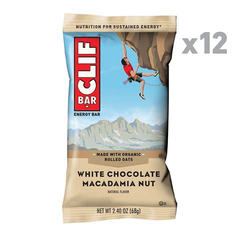 CLIF Bar® White Chocolate Macadamia Nut Energy Bars 12-2.4 oz. Bars ...