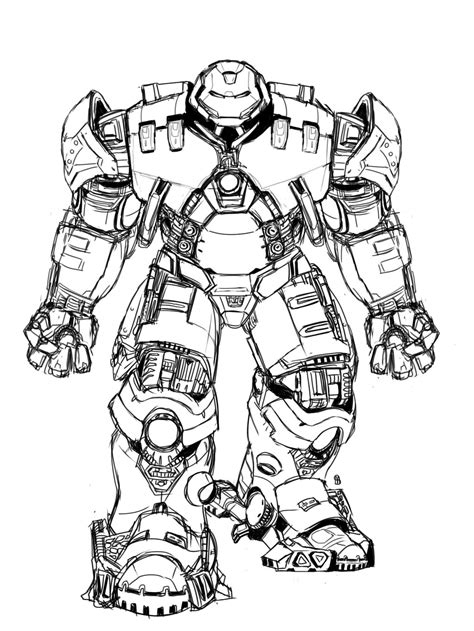 Hulkbuster Armor Coloring Page - Free Printable Coloring Pages for Kids