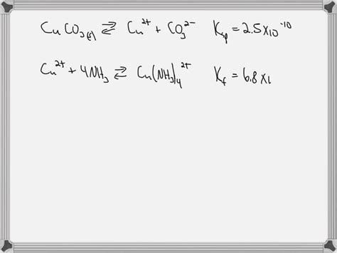 SOLVED: Consider the insoluble compound copper(II) carbonate , CuCO3 . The copper(II) ion also ...