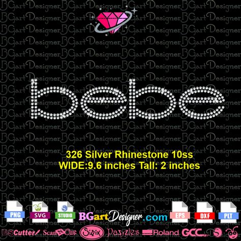 lllᐅ Download BEBE logo 1 Rhinestone - Bestseller transfer bling